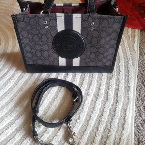 Coach Dempsey bag in signature jaquard black